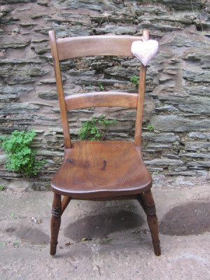 Antique Victorian elm chair