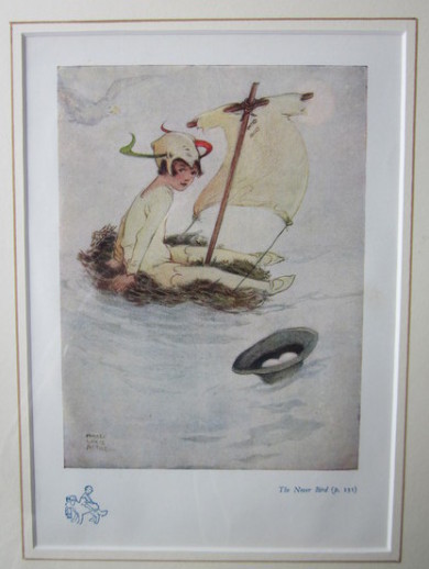 Mabel Lucie Attwell 1930s Peter Pan Print - Framed