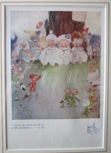 Mabel Lucie Attwell 1930s Peter Pan Print - Mounted